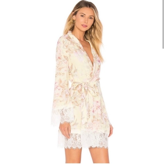 Majorelle / Revolve Ella Robe lace  Floral Yellow Small S - Picture 1 of 8